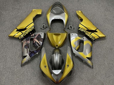 Purchase 2005-2006 Kawasaki ZX6R Motorcycle Fairings - Gold Silver Canada