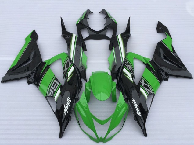 2013-2018 Kawasaki ZX6R Motorcycle Fairings - Green Black White Canada