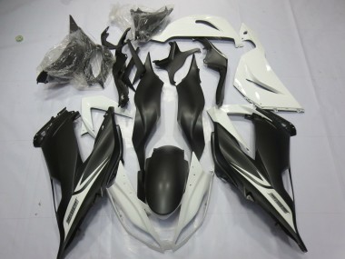 Purchase 2013-2018 Kawasaki ZX6R Motorcycle Fairings - White Matte Black Canada