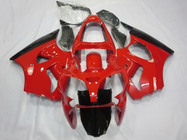 Purchase 2000-2002 Kawasaki ZX6R Motorcycle Fairings - Red Glossy Black Canada