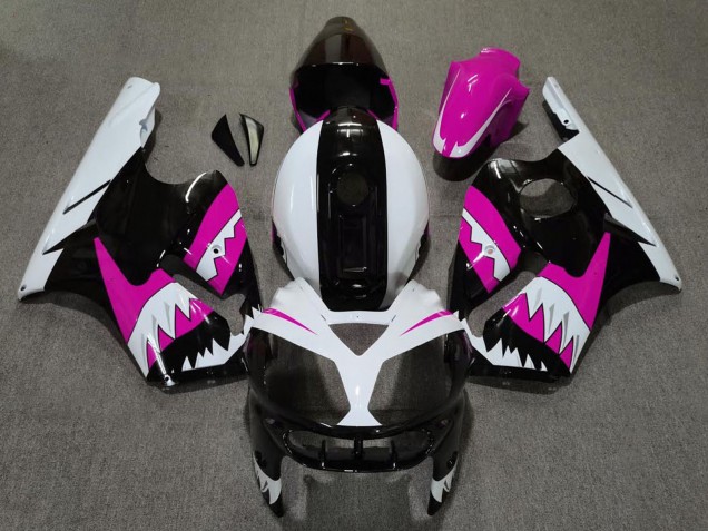 2002-2006 Kawasaki ZX12R Motorcycle Fairings - Pink Black White Shark Canada