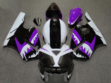 Purchase 2002-2006 Kawasaki ZX12R Motorcycle Fairings - Purple Black White Shark Canada