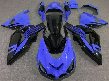 Purchase 2006-2011 Kawasaki ZX14R Motorcycle Fairings - Blue Glossy Black Canada