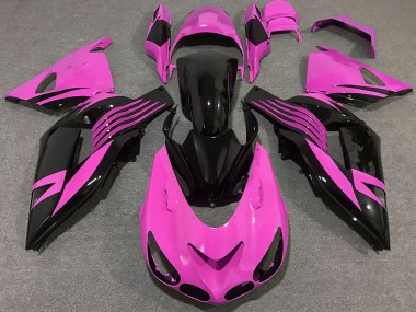 Purchase 2006-2011 Kawasaki ZX14R Motorcycle Fairings - Pink Glossy Black Canada