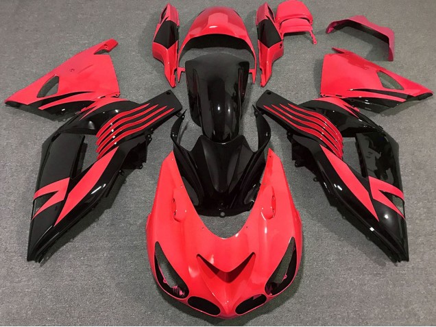 2006-2011 Kawasaki ZX14R Motorcycle Fairing - Red Glossy Black Canada