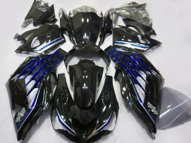 Purchase 2012-2024 Kawasaki ZX14R Motorcycle Fairings - Glossy Black Blue Canada