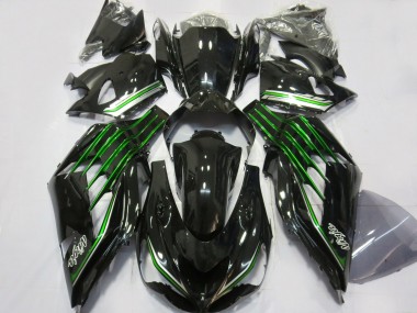 Purchase 2012-2024 Kawasaki ZX14R Motorcycle Fairings - Glossy Black Green Canada