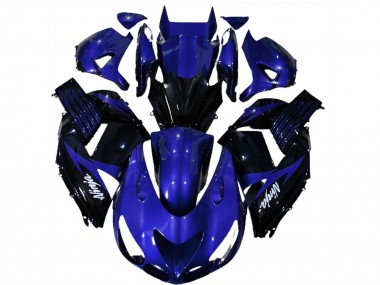 Purchase 2006-2011 Kawasaki ZX14R Motorcycle Fairings - Blue Glossy Black White Ninja Canada