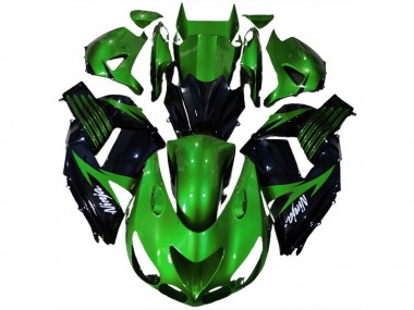 Purchase 2006-2011 Kawasaki ZX14R Motorcycle Fairing - Green Glossy Black White Ninja Canada