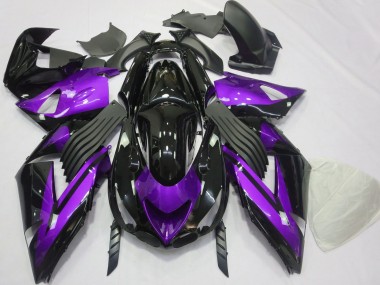 Purchase 2006-2011 Kawasaki ZX14R Motorcycle Fairings - Purple Glossy Black Canada