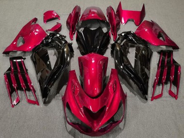 Purchase 2012-2024 Kawasaki ZX14R Motorcycle Fairings - Red Glossy Black Canada