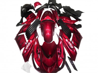 Purchase 2006-2011 Kawasaki ZX14R Motorcycle Fairings - Red Black Flame White Ninja Canada
