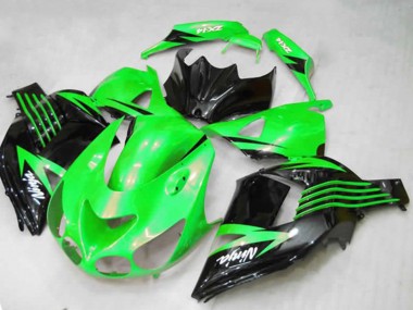 Purchase 2012-2024 Kawasaki ZX14R Motorcycle Fairings - Green Glossy Black White Ninja Canada
