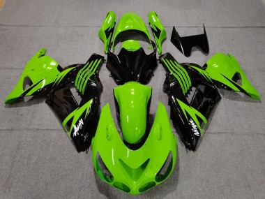Purchase 2006-2011 Kawasaki ZX14R Motorcycle Fairings - Green Glossy Black White Ninja Canada