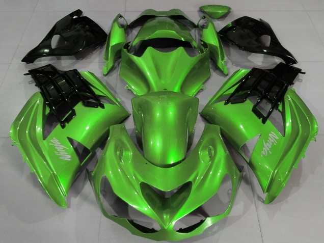 2012-2024 Kawasaki ZX14R Motorcycle Fairings - Liquid Green Black Canada