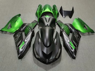 Purchase 2006-2011 Kawasaki ZX14R Motorcycle Fairings - Green Matte Black Canada
