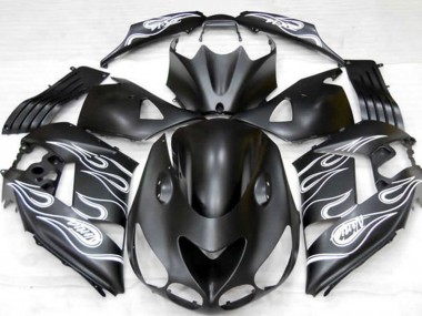Purchase 2006-2011 Kawasaki ZX14R Motorcycle Fairings - Matte Black Silver Flame Canada