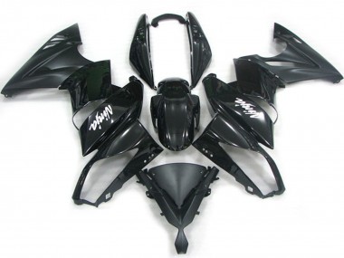 Purchase 2009-2011 Kawasaki Ninja 650R Motorcycle Fairings - Glossy Black Matte Black White Decal Canada