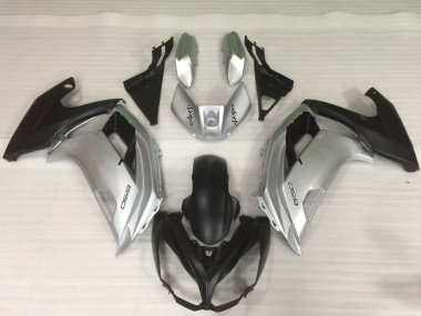 Purchase 2009-2011 Kawasaki Ninja 650R Motorcycle Fairings - Silver Matte Black Canada