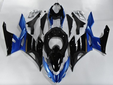 Purchase 2018-2024 Kawasaki Ninja 400 Motorcycle Fairings - Blue Glossy Black Canada