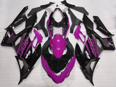 Purchase 2018-2024 Kawasaki Ninja 400 Motorcycle Fairings - Purple Glossy Black Matte Black OEM Style Canada