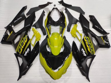Purchase 2018-2024 Kawasaki Ninja 400 Motorcycle Fairings - Yellow Glossy Black Matte Black OEM Style Canada
