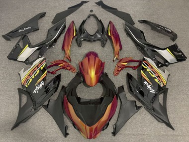 Purchase 2018-2024 Kawasaki Ninja 400 Motorcycle Fairings - Orange Glossy Black Matte Black OEM Style Canada