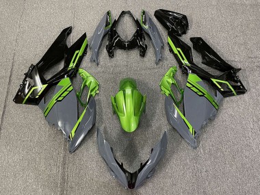 Purchase 2018-2024 Kawasaki Ninja 400 Motorcycle Fairings - Green Nardo Grey Glossy Black Canada