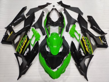 Purchase 2018-2024 Kawasaki Ninja 400 Motorcycle Fairings - Green Glossy Black Matte Black OEM Style Canada