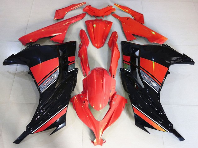 2013-2017 Kawasaki Ninja 300 Motorcycle Fairing - Red Black Canada