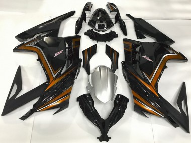 Purchase 2013-2017 Kawasaki Ninja 300 Motorcycle Fairings - Glossy Black Orange Canada