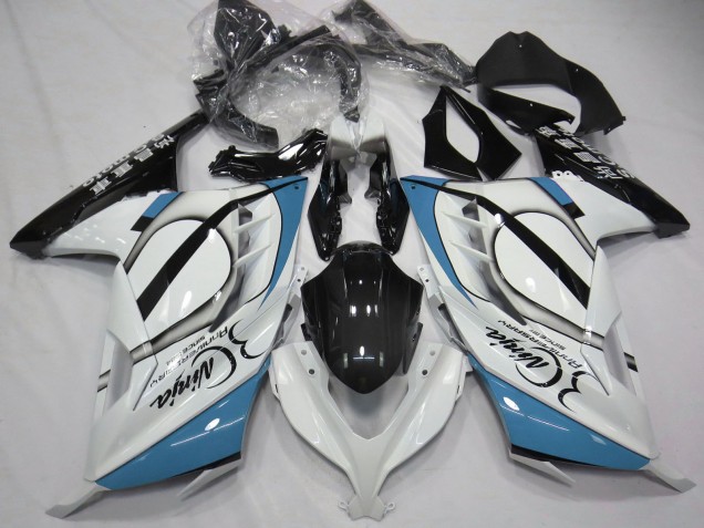 2013-2017 Kawasaki Ninja 300 Motorcycle Fairings - Glossy White Light Blue Black Canada
