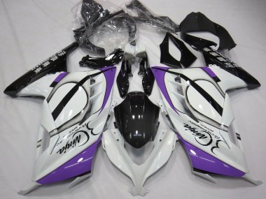 Purchase 2013-2017 Kawasaki Ninja 300 Motorcycle Fairings - Glossy White Purple Black Canada