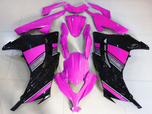 2013-2017 Kawasaki Ninja 300 Motorcycle Fairings - Hot Pink Black Canada
