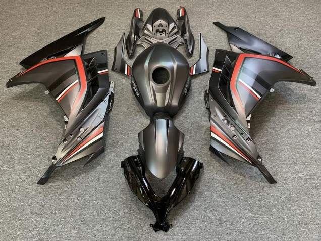 2013-2017 Kawasaki Ninja 300 Motorcycle Fairings - Matte Black Red Canada