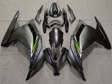 Purchase 2013-2017 Kawasaki Ninja 300 Motorcycle Fairings - Matte Black Green Canada