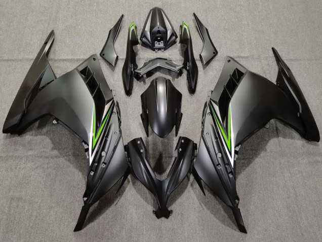 2013-2017 Kawasaki Ninja 300 Motorcycle Fairings - Matte Black Green Canada