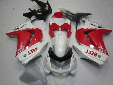 Purchase 2008-2012 Kawasaki Ninja 250 Motorcycle Fairings - White Red Beet Canada