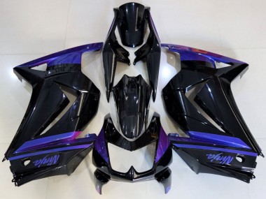 Purchase 2008-2012 Kawasaki Ninja 250 Motorcycle Fairings - Blue Glossy Black Canada