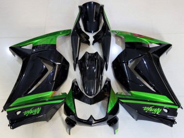 Purchase 2008-2012 Kawasaki Ninja 250 Motorcycle Fairings - Green Glossy Black Canada