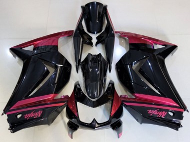 Purchase 2008-2012 Kawasaki Ninja 250 Motorcycle Fairings - Glossy Black Red Canada
