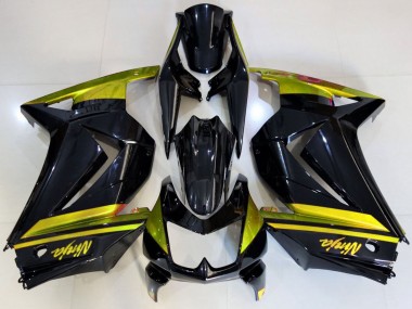 Purchase 2008-2012 Kawasaki Ninja 250 Motorcycle Fairings - Glossy Black Yellow Canada