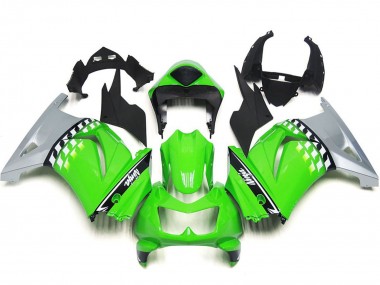 Purchase 2008-2012 Kawasaki Ninja 250 Motorcycle Fairings - Green Silver Black Canada
