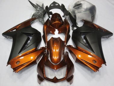 Purchase 2008-2012 Kawasaki Ninja 250 Motorcycle Fairings - Orange Matte Black Canada