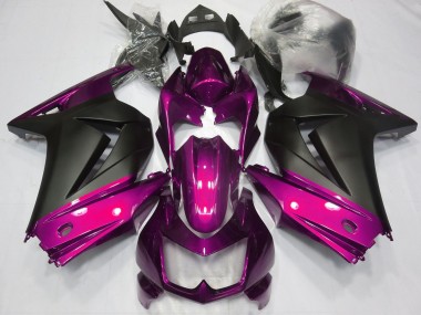 Purchase 2008-2012 Kawasaki Ninja 250 Motorcycle Fairings - Pink Matte Black Canada