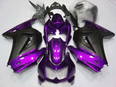 Purchase 2008-2012 Kawasaki Ninja 250 Motorcycle Fairings - Purple Matte Black Canada