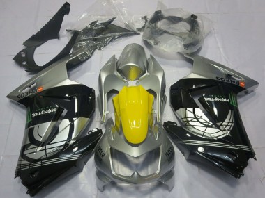 Purchase 2008-2012 Kawasaki Ninja 250 Motorcycle Fairings - Silver Yellow Glossy Black Canada