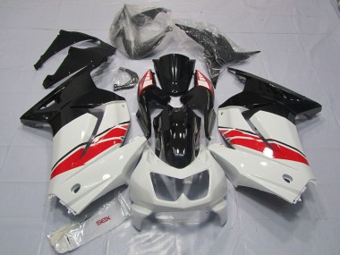 Purchase 2008-2012 Kawasaki Ninja 250 Motorcycle Fairings - White Red Glossy Black Yama Style Canada