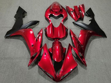 Purchase 2004-2006 Yamaha R1 Motorcycle Fairings - Candy Red Matte Black Canada