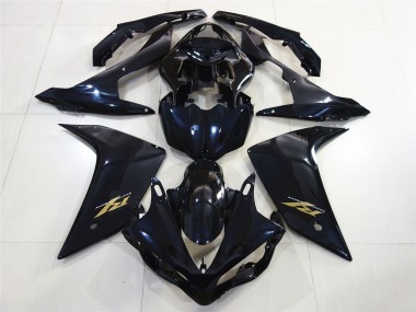 Purchase 2007-2008 Yamaha R1 Motorcycle Fairings - Glossy Black Dark Blue Gold Decal Canada